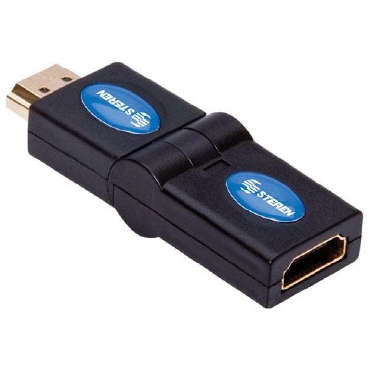 BERLAT Adaptador de cable Mini HDMI de 90 grados de alta velocidad de 5.9  in a macho a HDMI hembra, compatible con reproductor 3D Full HD 4K 1080P