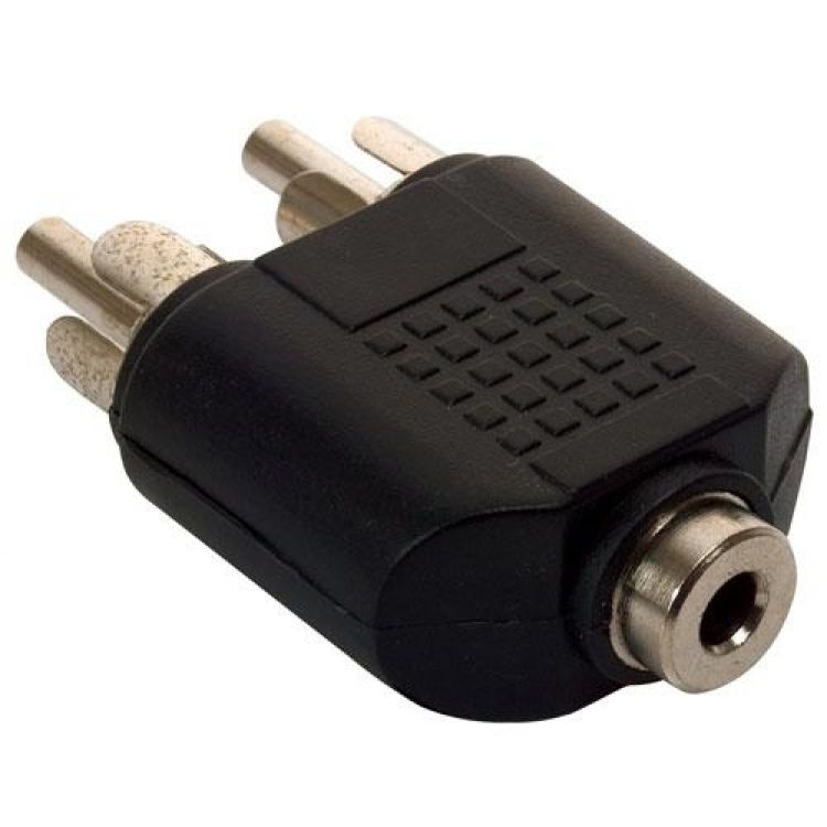 Cable Adaptador 2 Rca Macho A Mini Plug 3.5 Mm De 3 Metros