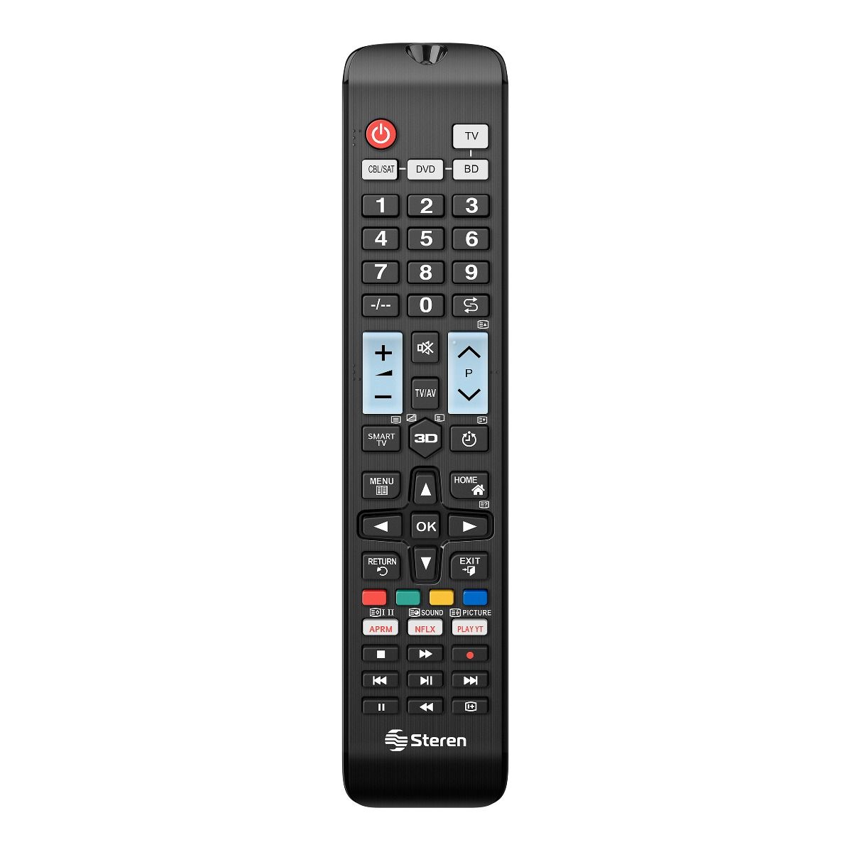 Control Remoto Steren Universal para TV, Smart TV y 3D TV, 1 pz.