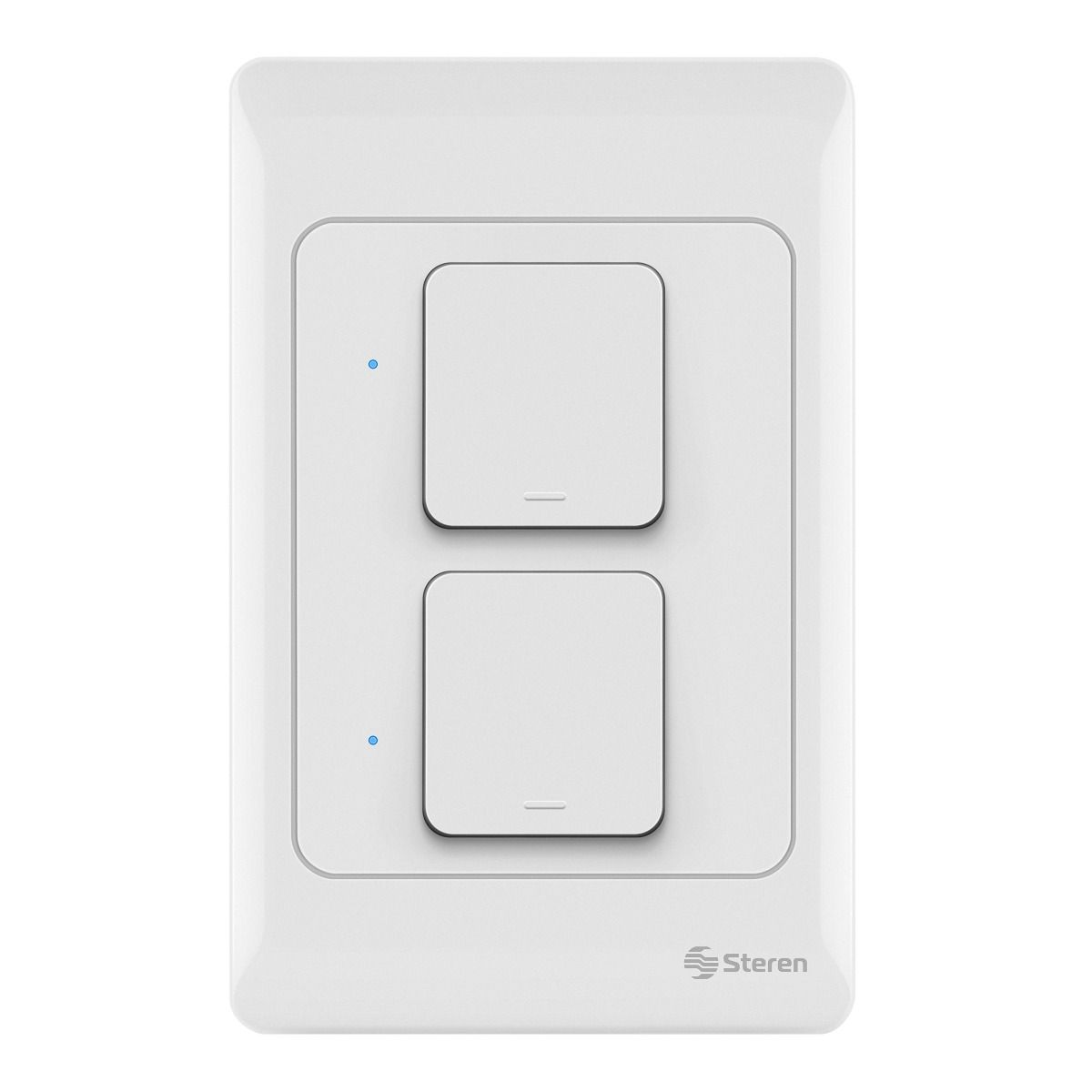 Interruptor de Luz Inteligente e Indicador de Estado LED Duosmart A20 2  Botones WiFi Blanco - Digitalife eShop