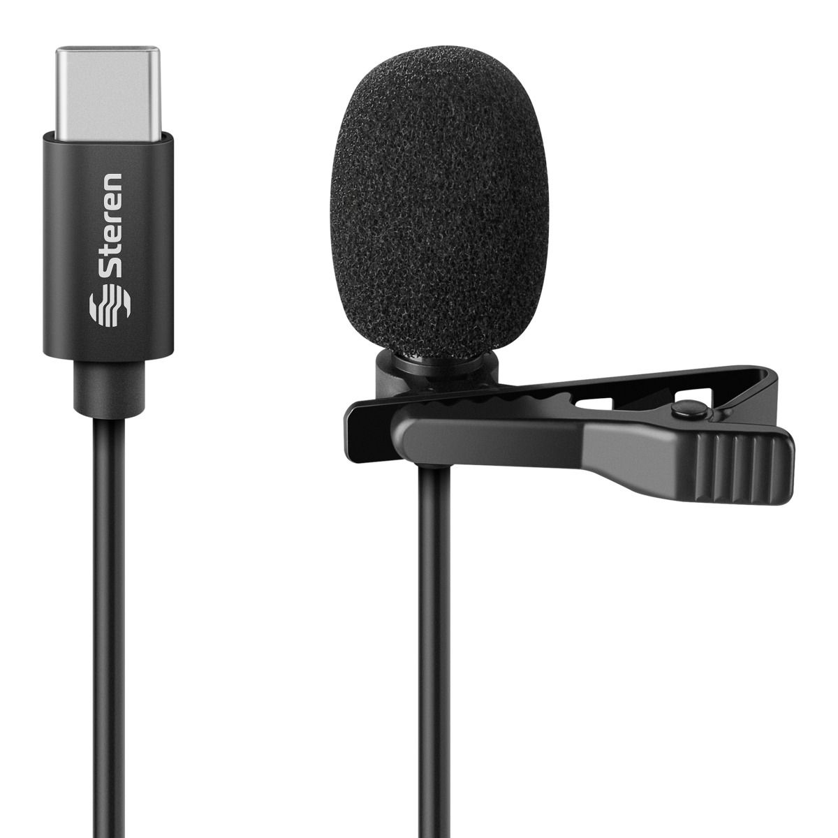 Pequeño micrófono de solapa o micrófono de solapa con clip. equipo de  grabación de sonido profesional para celular.
