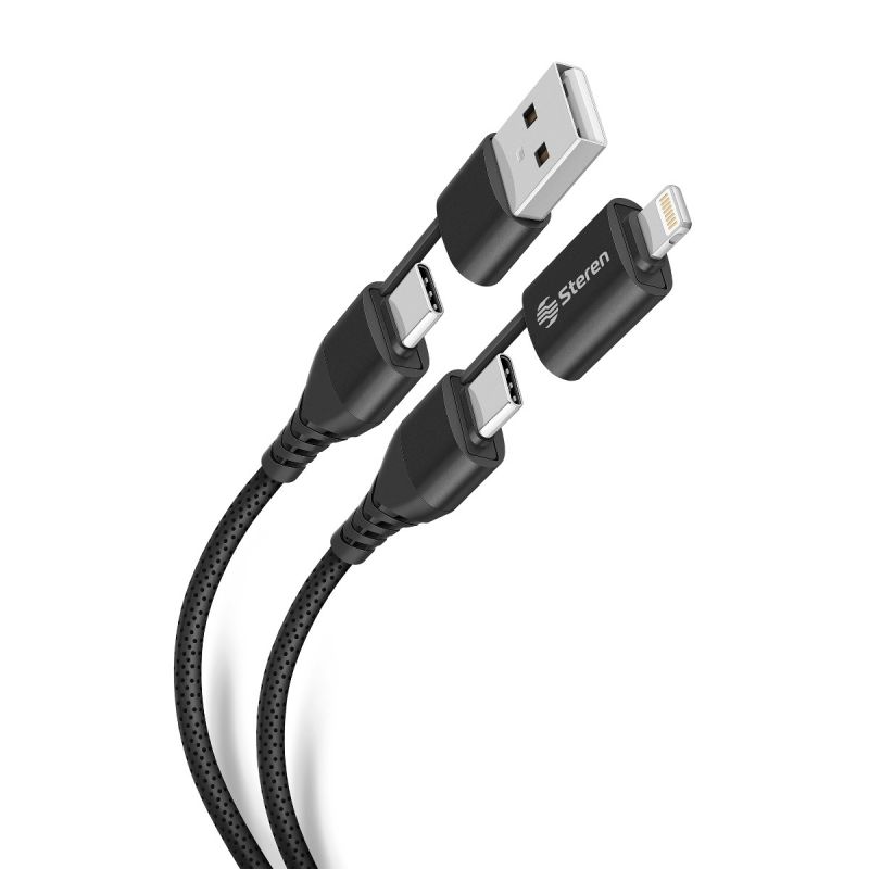 Cable USB tipo c USB-C Y, conector hembra a Micro usb macho Dual