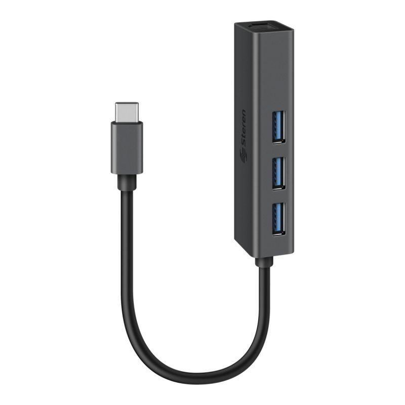 Adaptador USB C a Gigabit Ethernet (RJ45), con HUB USB