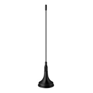 Mini antena UHF con base de imán y booster de 26 dB