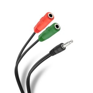 Cable Auxiliar Plug 3.5 a 2 pulg RCA de 1.8m marca Steren