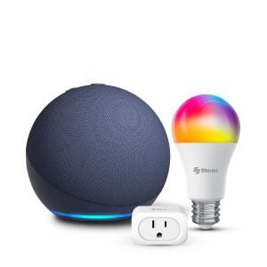 Alexa ECHO DOT 5a Gen azul más foco Wi-Fi y contacto Wi-Fi (ECHO DOT 5 GEN AZ / SHOME-100 / SHOME-120)