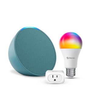 Alexa ECHO POP más foco Wi-Fi y contacto Wi-Fi (ECHO POP VERDE / SHOME-120 / SHOME-100)