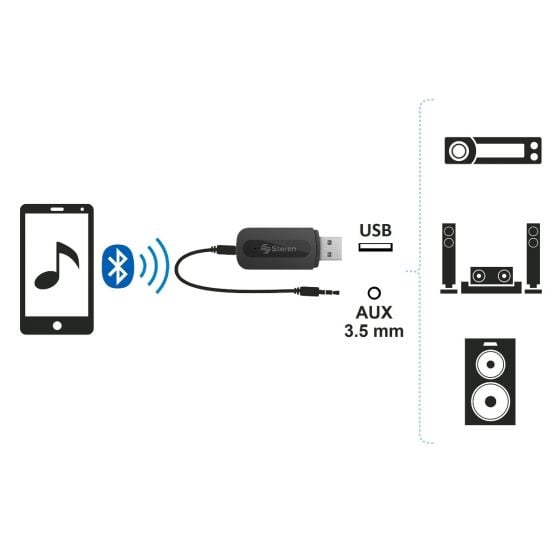 Receptor Bluetooth Usb Auxiliar 3.5 Para Auto Laptop Bocinas