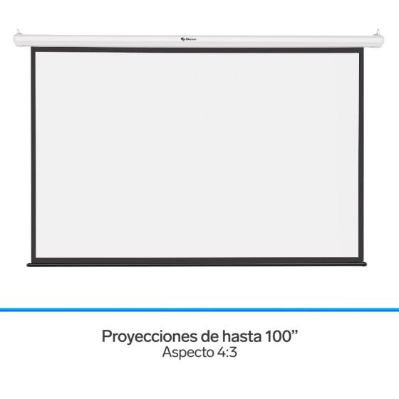 Pantalla de proyector motorizada desplegable de 100 pulgadas, pantalla de  proyector automático HD 16:9 con control remoto, pantalla de proyección