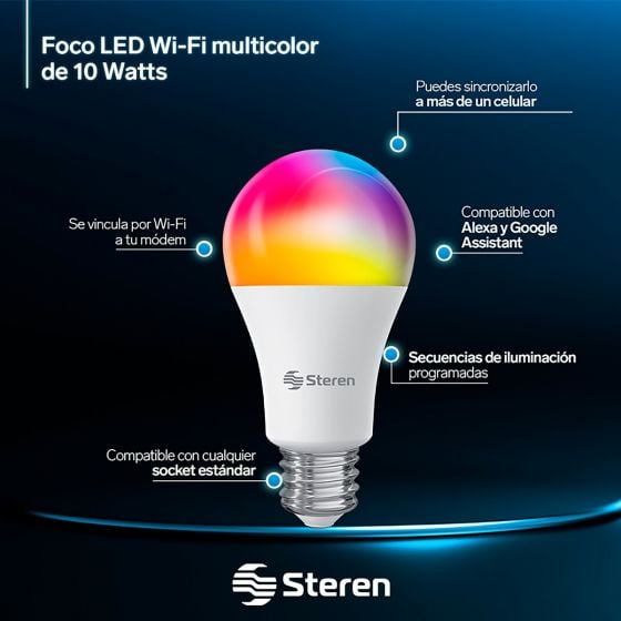 Foco led wifi colores 10w