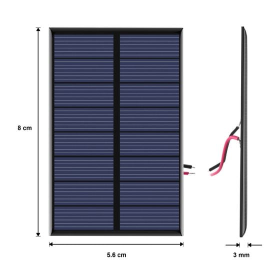 Mini Panel Solar 5 Voltios 60 Miliamperios Para Proyectos