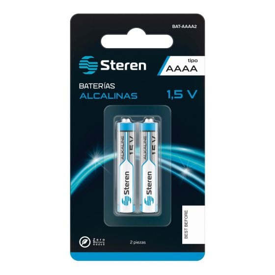 Paquete de 4 pilas alcalinas AA  Steren - Pilas y lamparas de mano,  Steren - TAMEX