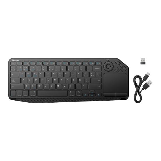 Teclado Bluetooth RF con touchpad multiequipo con b