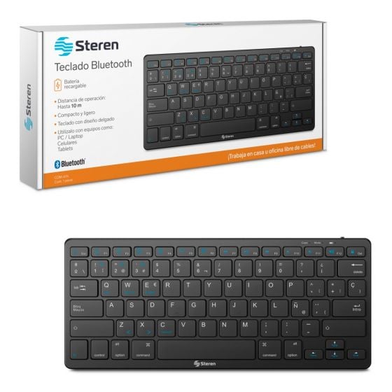 Teclado Bluetooth compacto con bateria recargable Stere